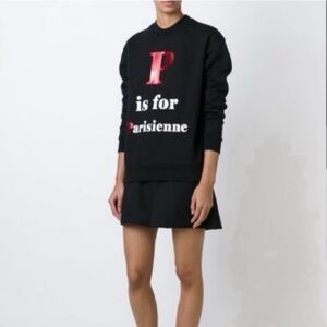Etre Cecile - P is for Paris Sweatshirt - Black - Size S (Fits like XS)
